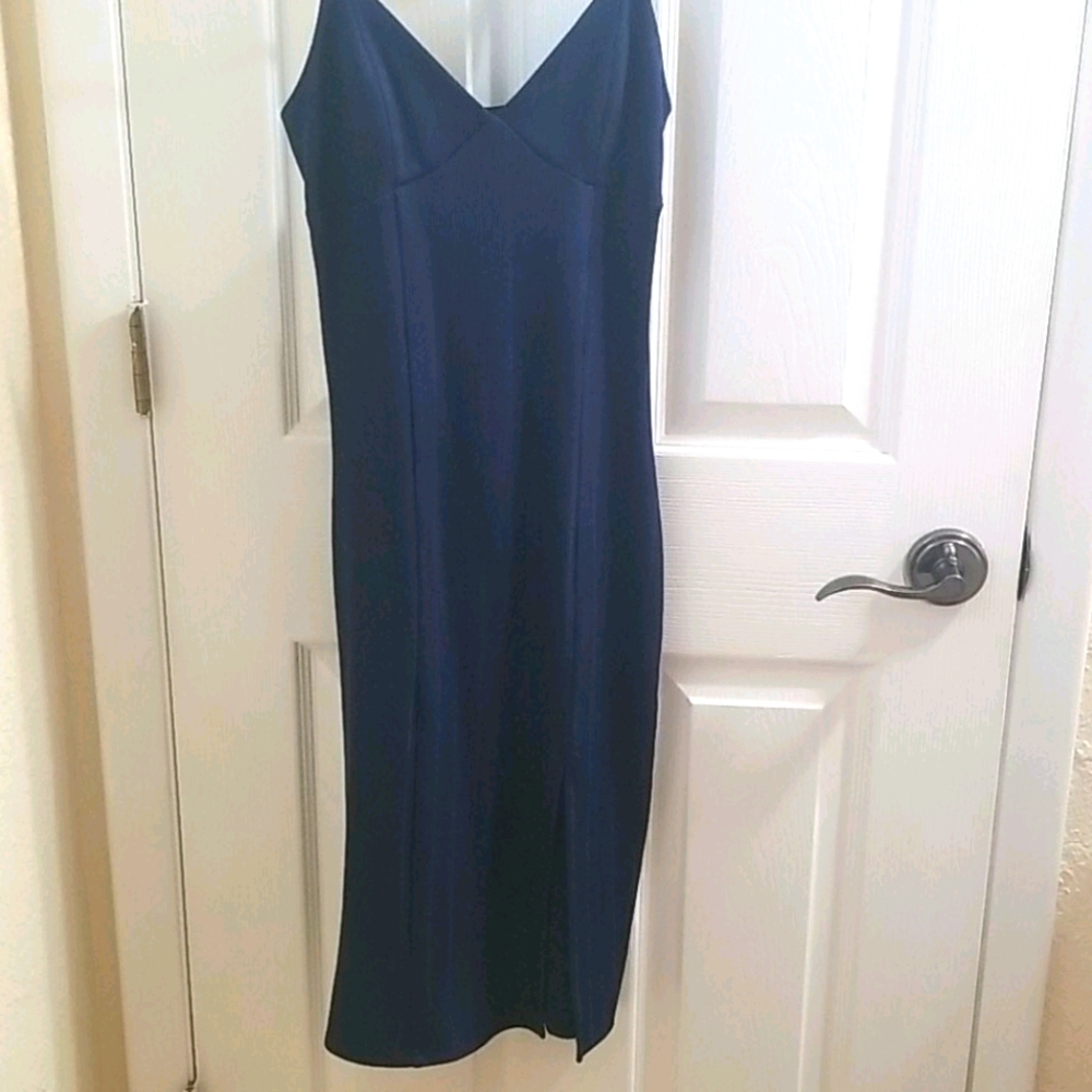 A blue dress